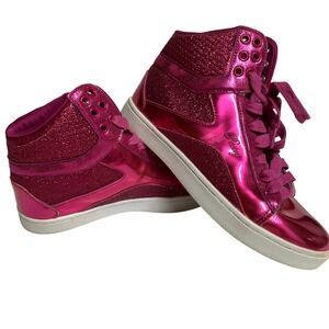 Pastry Womens Glitter Dance Shoes Size 6.5 Red High Top Sneakers Theater Wicked